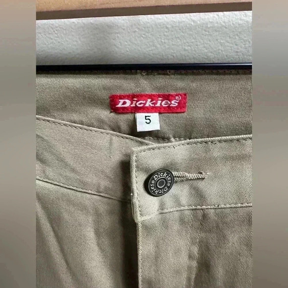 NEW | Vintage 1999 Dickies Girl Khaki Low Rise Flare Pants | Women’s Size 5 Y2K - Picture 2 of 10
